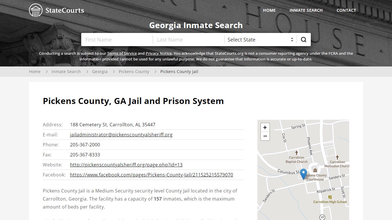 Pickens County Jail Inmate Records Search, Georgia - StateCourts